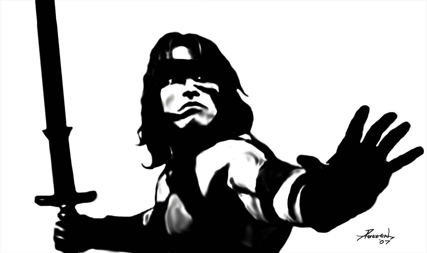 Conan the Barbarian, ink drawing
